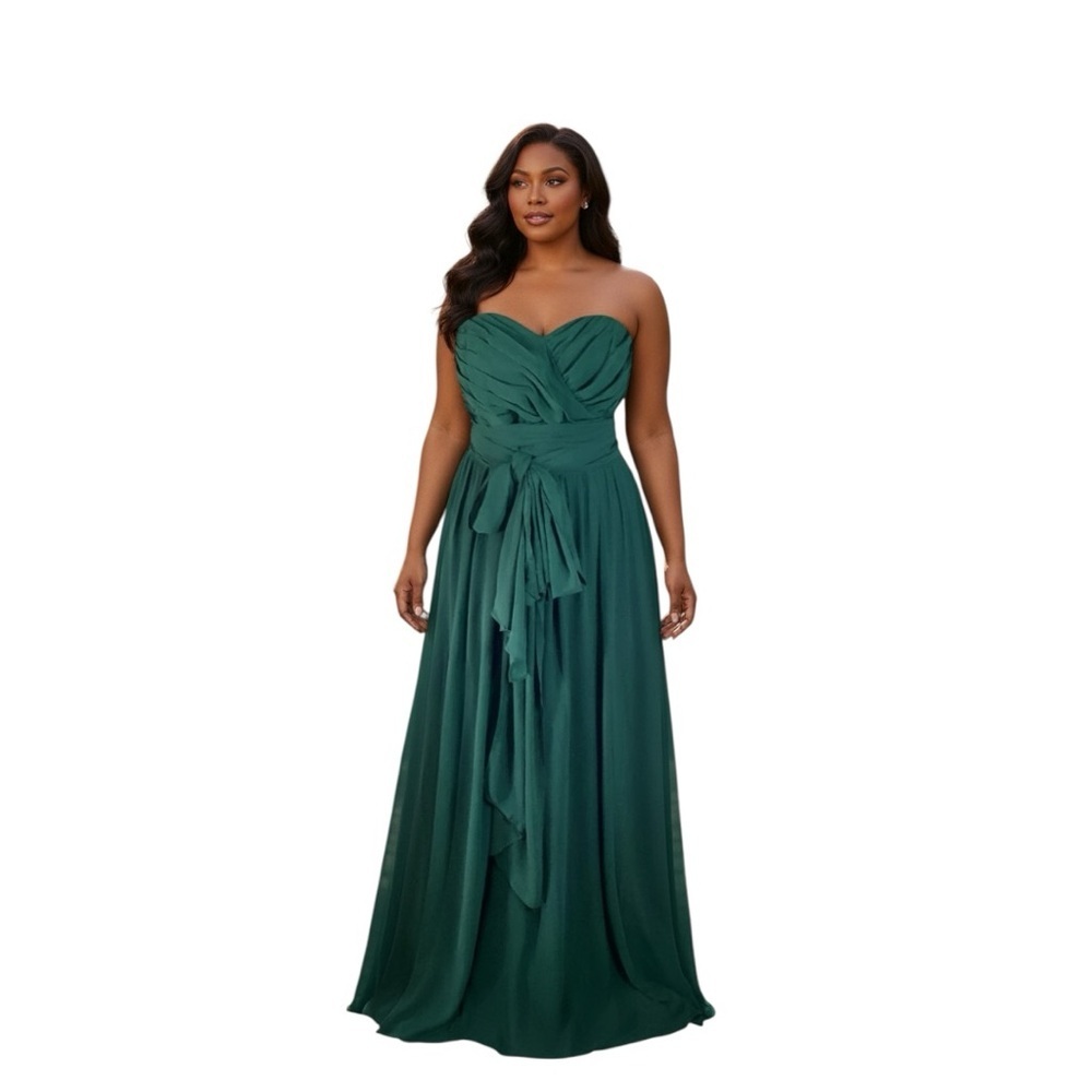 Plus Size Chic Strapless Green Gown Size 3X